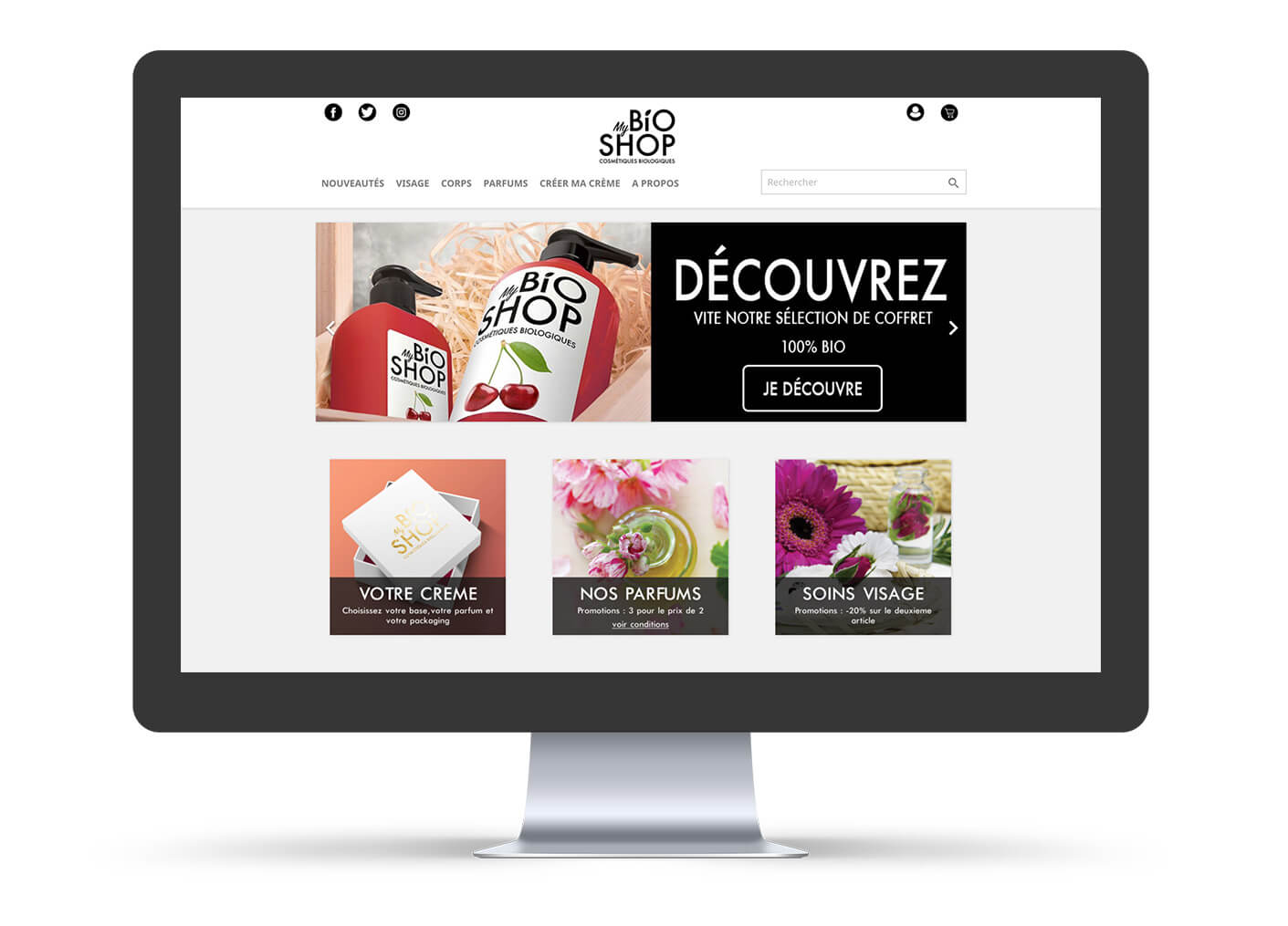 programmation site e-commerce my bio shop