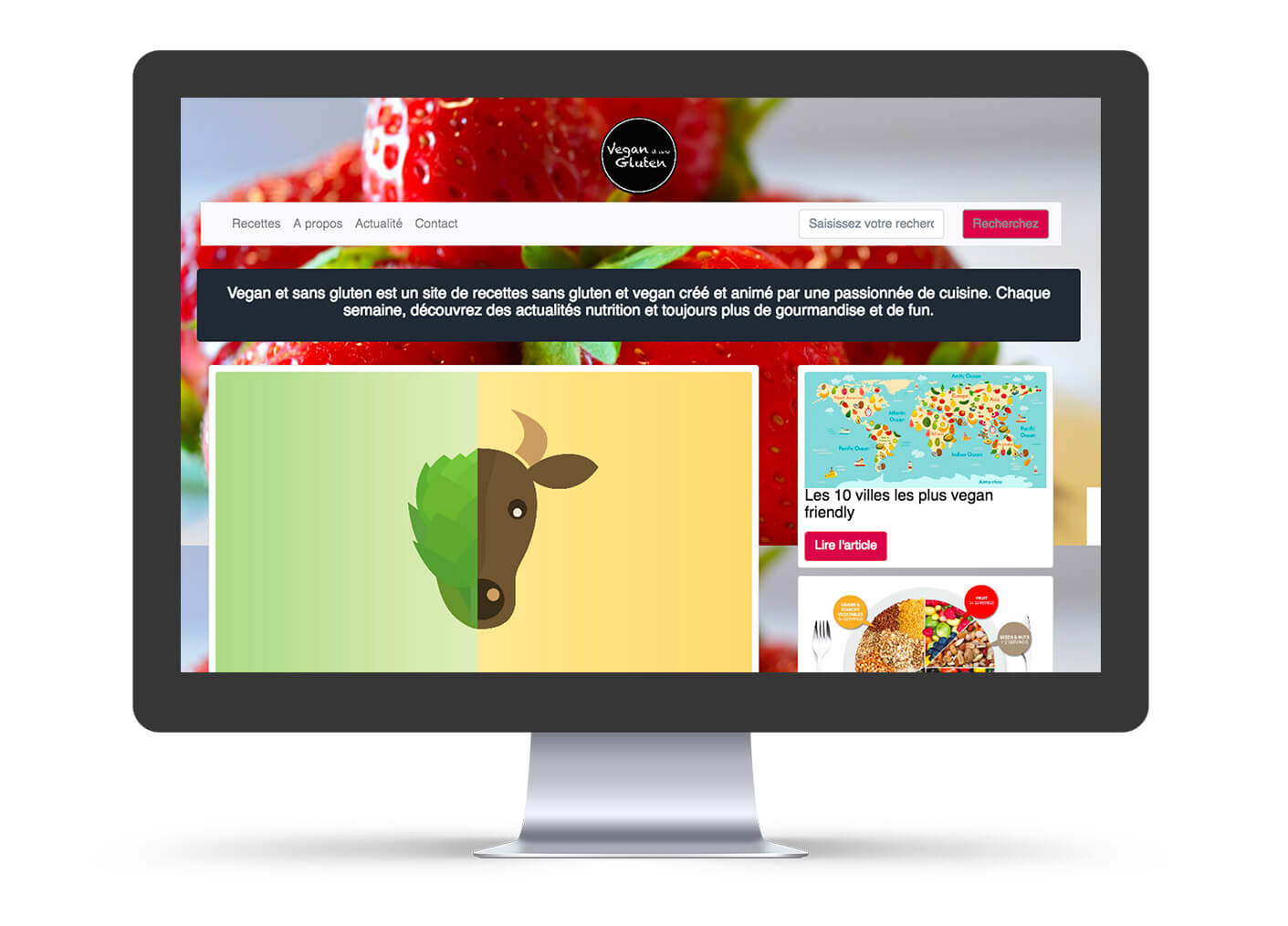 création site web vegan et sans gluten avec bootstrap